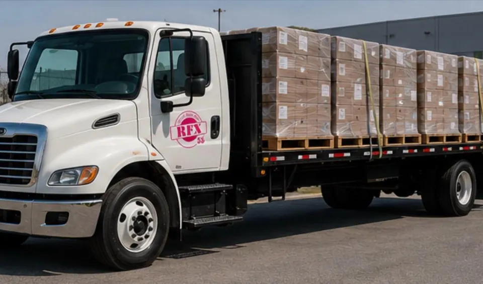 RFX55 freight truck carrying palletized cargo