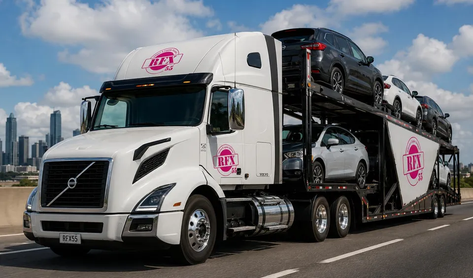 Vehicle transportation carrier and RFX55 truck