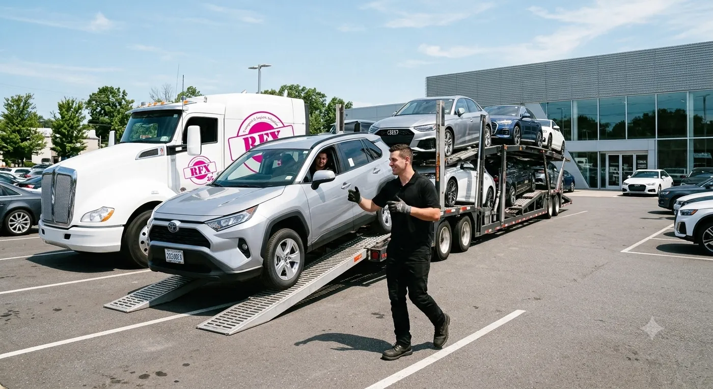 RFX55 vehicle transportation at a dealership