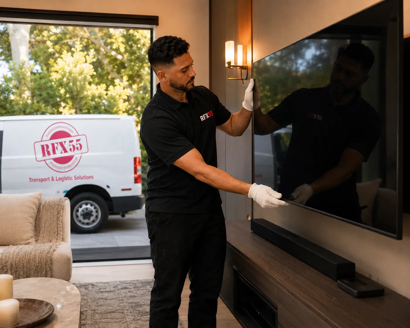 RFX55 white glove television installation